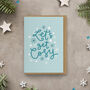 Let's Get Cosy Candy Cane Lettering Christmas Card, thumbnail 1 of 5