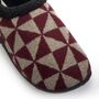 Ronnie Burgundy Geometric Pattern Mens Slippers Indoor/Garden Shoes, thumbnail 8 of 10