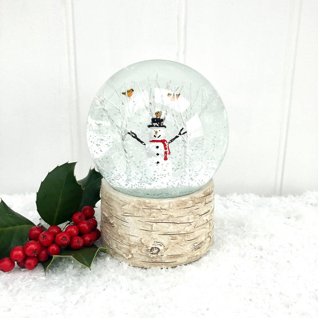 Christmas Snowy Globe With Snowman By Pink Pineapple Home & Gifts ...