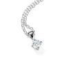 9ct White Gold Solitaire Diamond Necklace*, thumbnail 1 of 3