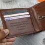 Personalised Tan Leather Wallet, thumbnail 4 of 4