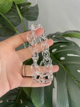 Clear Acrylic Chain Link Mobile Phone Charm Strap, 2 of 4