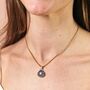 Semi Precious Pendant Necklace In Gold, thumbnail 5 of 6