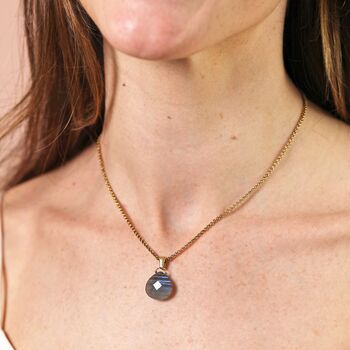 Semi Precious Pendant Necklace In Gold, 5 of 6