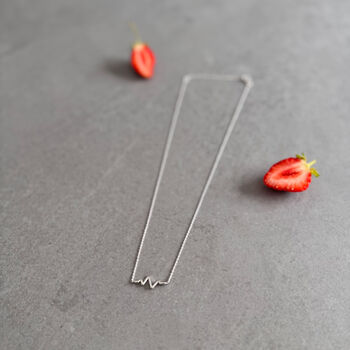 My Heart Sterling Silver Heartbeat Necklace – Meaningful Gift For Her, 3 of 6