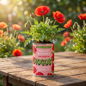 Personalised August Grow Your Own Flower Gift, 3 of 4