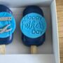 Personalised Father's Day Trio Of Vanilla Cakesicles, thumbnail 3 of 4