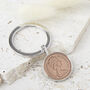 40th Birthday 1986 Penny Coin Keyring, thumbnail 1 of 8