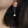 Sterling Silver Blossom Drop Earrings, thumbnail 1 of 10