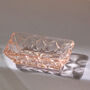 Vintage Art Deco Glass Trinket Bowl / Dish Light Pink, thumbnail 1 of 3