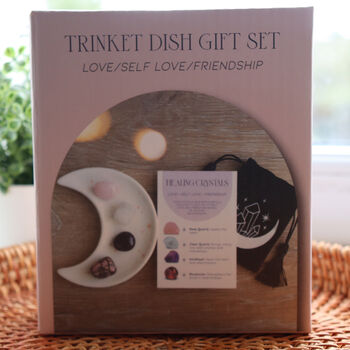 Love Healing Crystal Set With Moon Trinket Dish, 8 of 8
