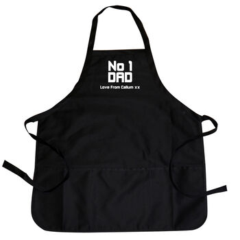 Personalised Number One Dad Apron, 2 of 2