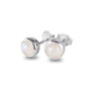 Birthstone Stud Earrings June Moonstone, thumbnail 2 of 3