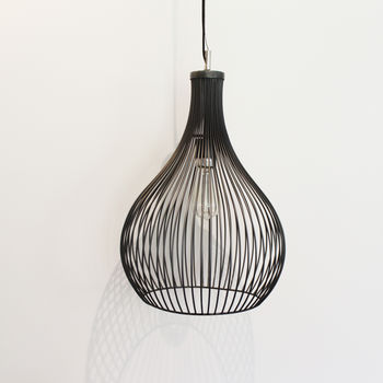 Pewter Metal Shallot Shaped Cage Light, 2 of 4