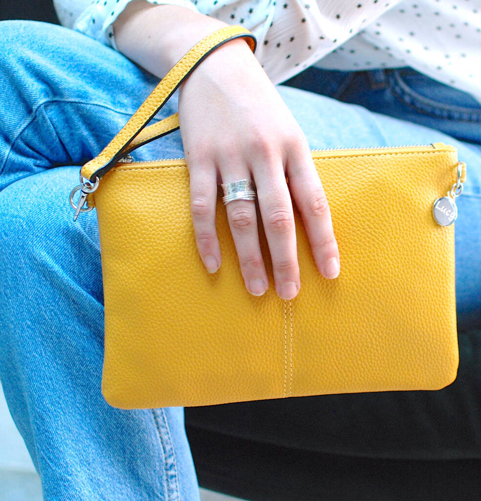 Personalised Vegan Leather Clutch Bag By Penelopetom