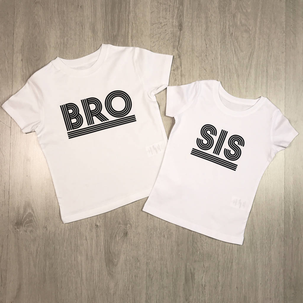 Bro Sis Monochrome Matching Sibling T Shirts By Lovetree Design ...