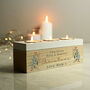 Personalised Christmas Foliage Triple Tea Light Holder And Storage Box, thumbnail 3 of 4