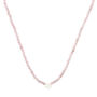 Rose Quartz Smiley Face Necklace, thumbnail 2 of 3