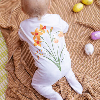 Daffodil Baby Sleepsuit, 3 of 6