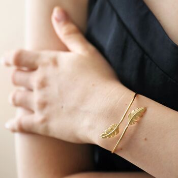Delicate Feather Bangle, 3 of 12