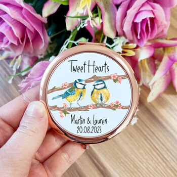 Personalised Tweet Hearts Pocket Mirror, 7 of 9