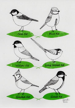 'Garden Birds A Two Colour Screen Print, 5 of 5