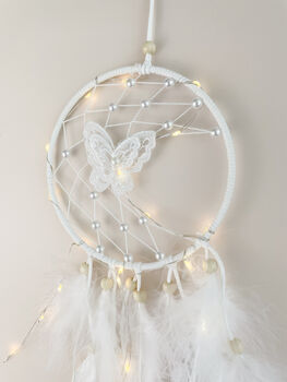 White Butterfly LED Dream Catcher For Her, 3 of 6