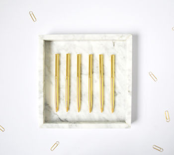 Set Of Five Gold Pens, 3 of 7
