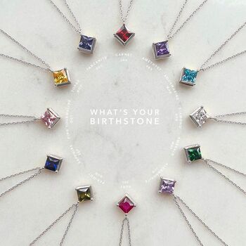 Sterling Silver Pendant Birthstone Necklace June Alexandrite, 3 of 5