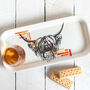 Highland Coo Watercolour Snack Tray, thumbnail 1 of 4