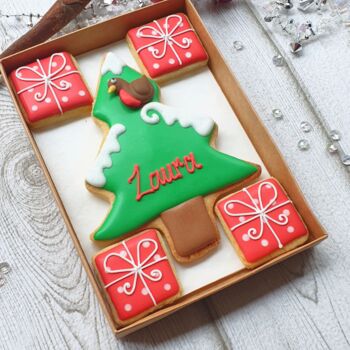 Personalised Red Robin Christmas Cookie Gift, 2 of 4