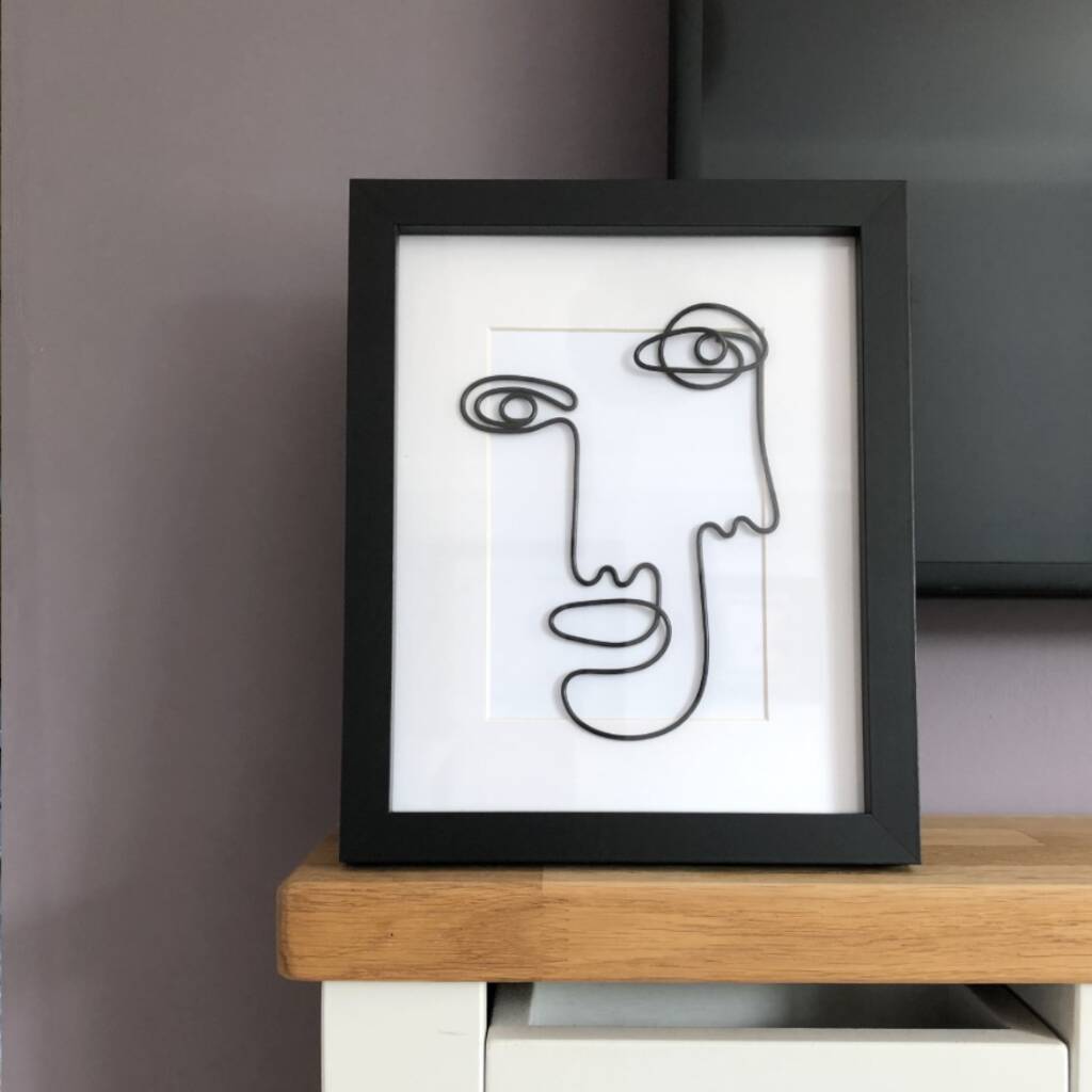 Picasso Faces Framed Wire Art, 1 of 3