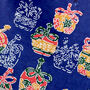 Japanese Journal Washi Medium Blue Tea Ware Bags, thumbnail 2 of 8