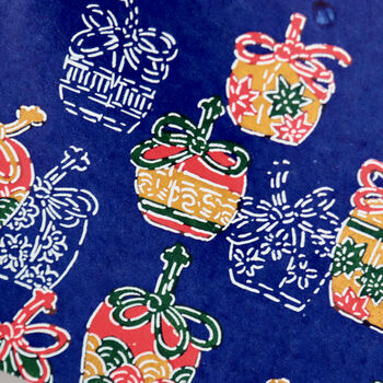 Japanese Journal Washi Medium Blue Tea Ware Bags, 2 of 8