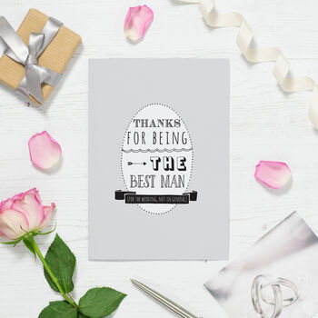 'Thanks For Being The Best Man' Card, 2 of 2