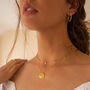 Dainty 18 K Gold Shell Ocean Clam Necklace, thumbnail 6 of 8
