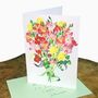 'Happy Birthday' Language Of Flowers Posy Card, thumbnail 2 of 5