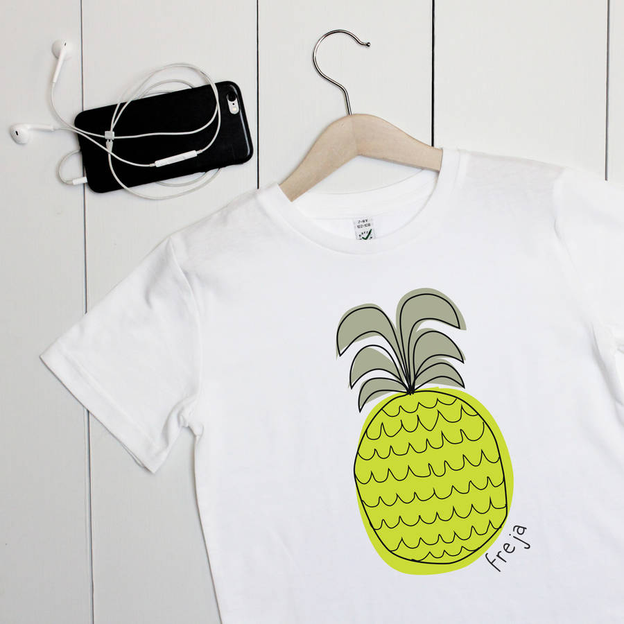 Personalised Child's ' Pineapple' T Shirt By A Piece Of