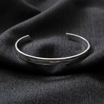 Hammered Silver Bangle, 5 of 9