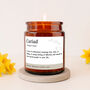 Cariad Dictionary Definition Large Scented Brown Candle Box, thumbnail 1 of 2