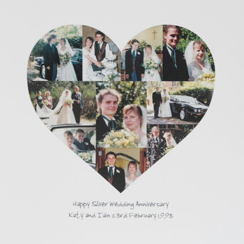 Personalised Photo Heart Collage Print, 6 of 10