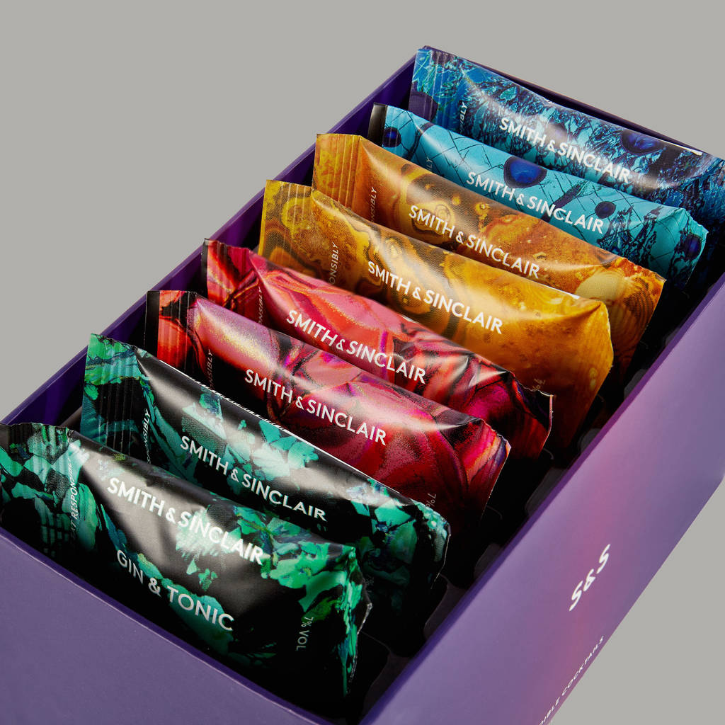 luxury mixed cocktail alcoholic sweets box of 16 by smith & sinclair