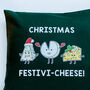 Funny Cheese Christmas Cushion, thumbnail 4 of 5