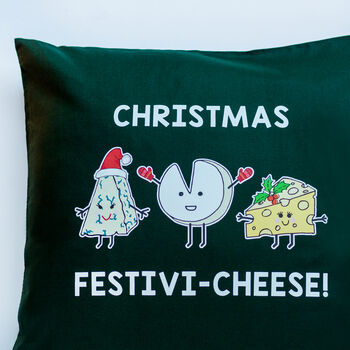 Funny Cheese Christmas Cushion, 4 of 5