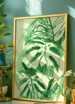 Monstera Plant Illustrated Print, 2 of 5