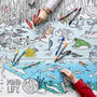 Colour In Nature And Wildlife Tablecloth Kit + 10 Pens, thumbnail 1 of 7