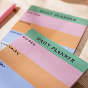 A5 Daily Planner Pad | Rainbow Colour Block Notepad, 3 of 7