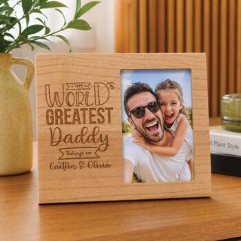 Personalisd World's Greatest Daddy Photoframe, 2 of 4