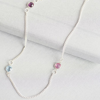 Long Family Birthstone Necklace, 4 of 8