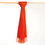 Pure Cashmere Scarf Orange, thumbnail 4 of 8